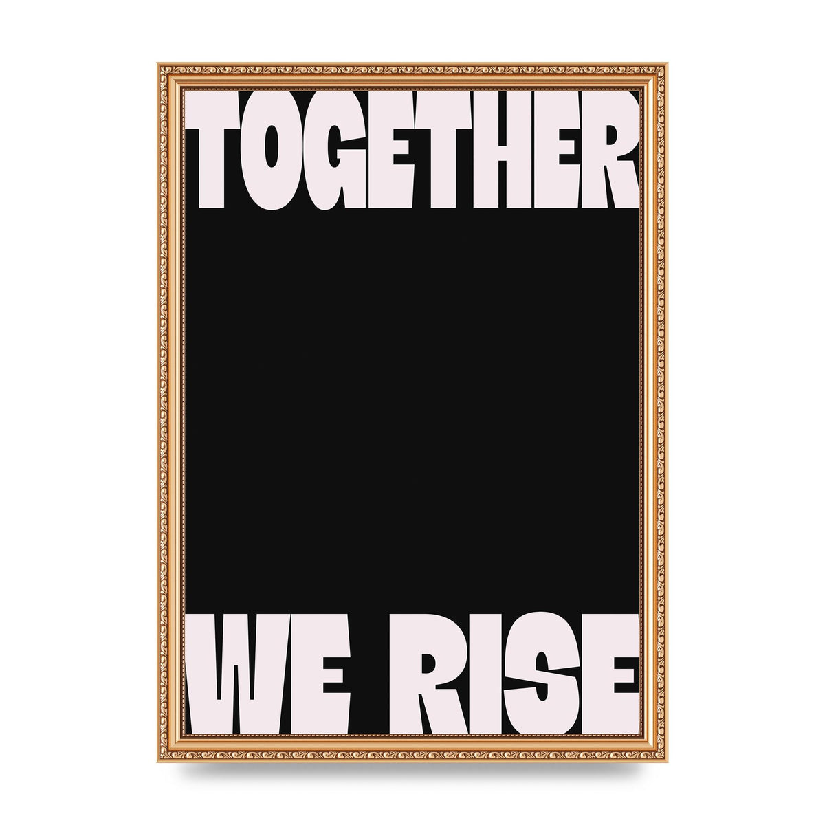 Together We Rise Cutoff" Printed Poster - A3 framed