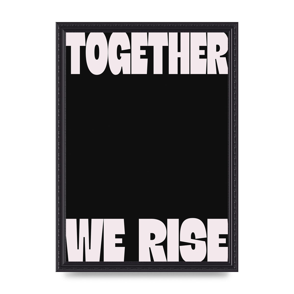 Together We Rise Cutoff" Printed Poster - A3 framed