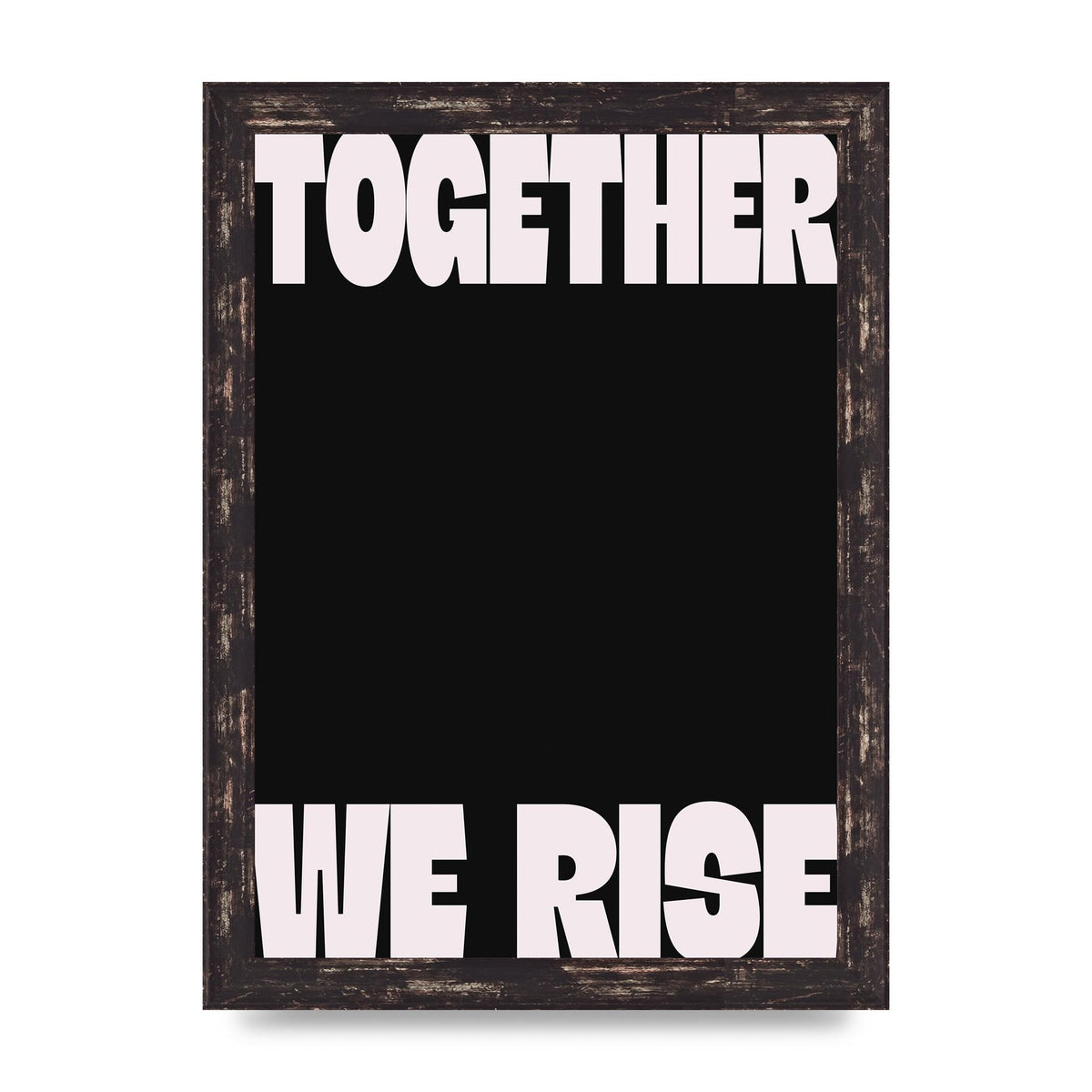 Together We Rise Cutoff" Printed Poster - A4 framed