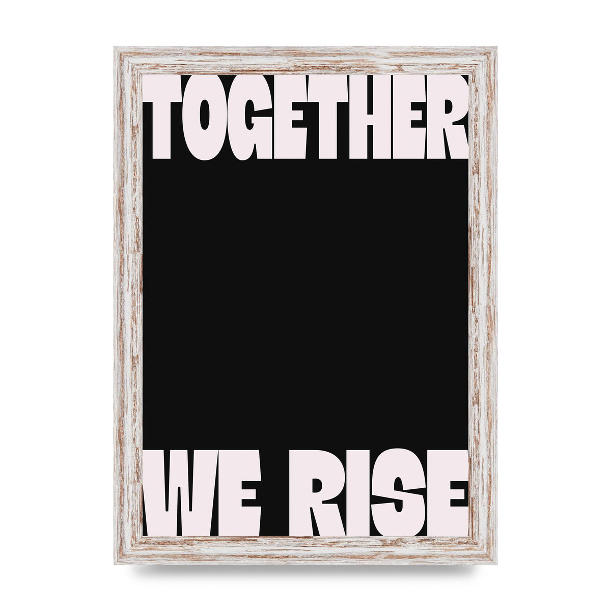 Together We Rise Cutoff" Printed Poster - A4 framed