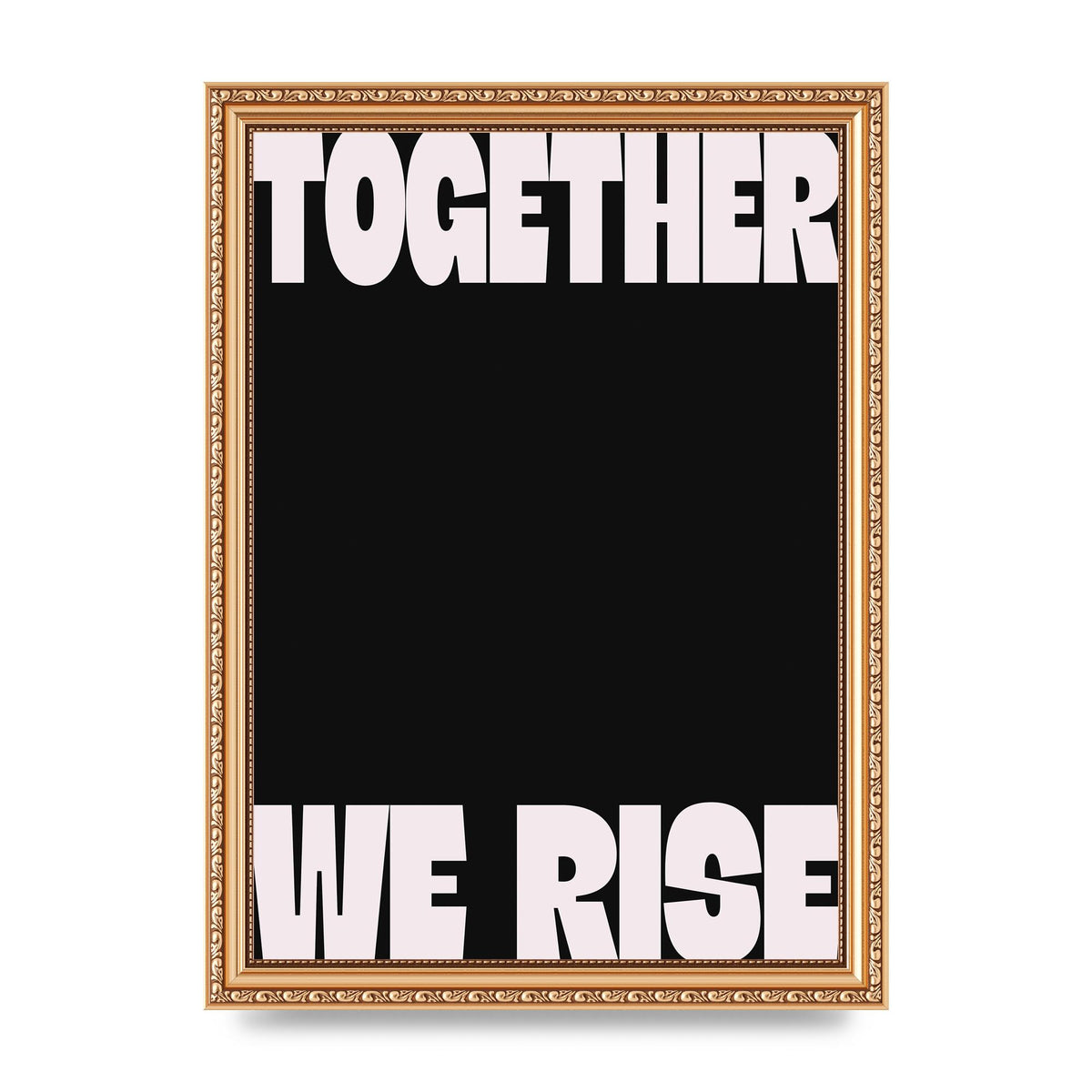 Together We Rise Cutoff" Printed Poster - A4 framed