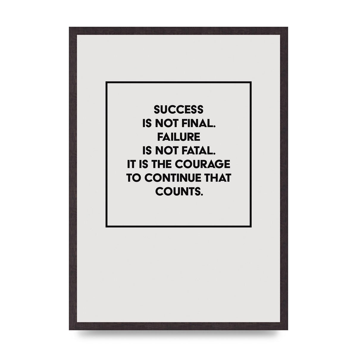 Courage To Continue Square" Printed Poster - A2 framed