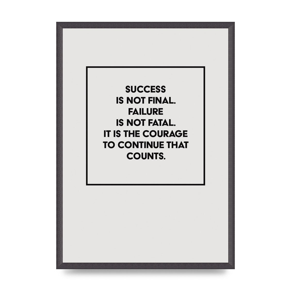 Courage To Continue Square" Printed Poster - A2 framed