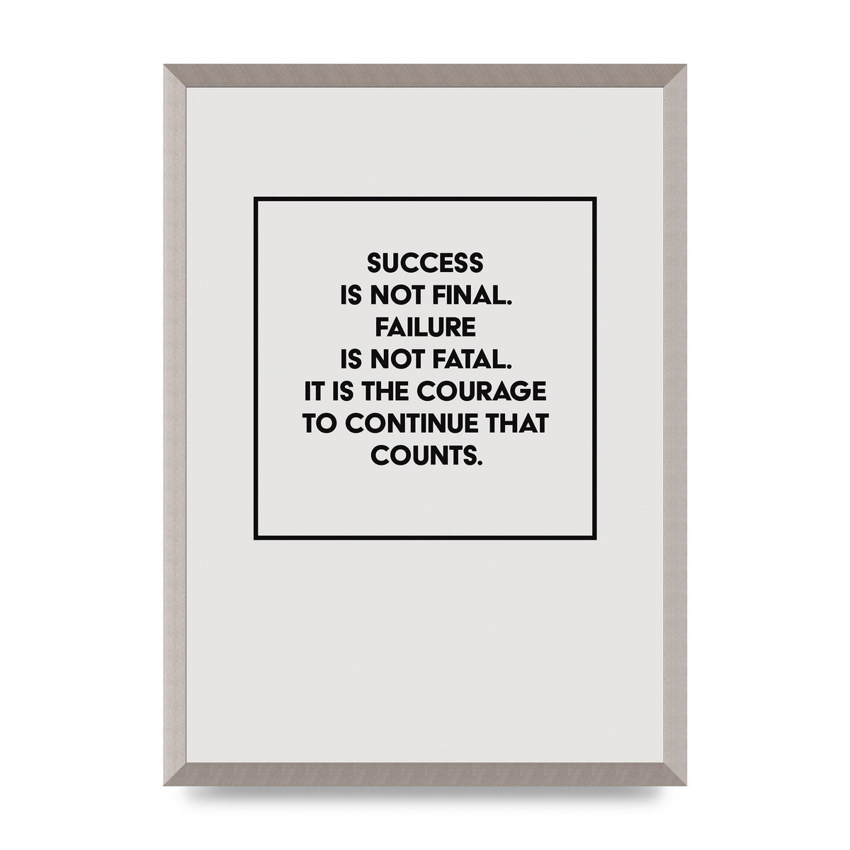 Courage To Continue Square" Printed Poster - A2 framed