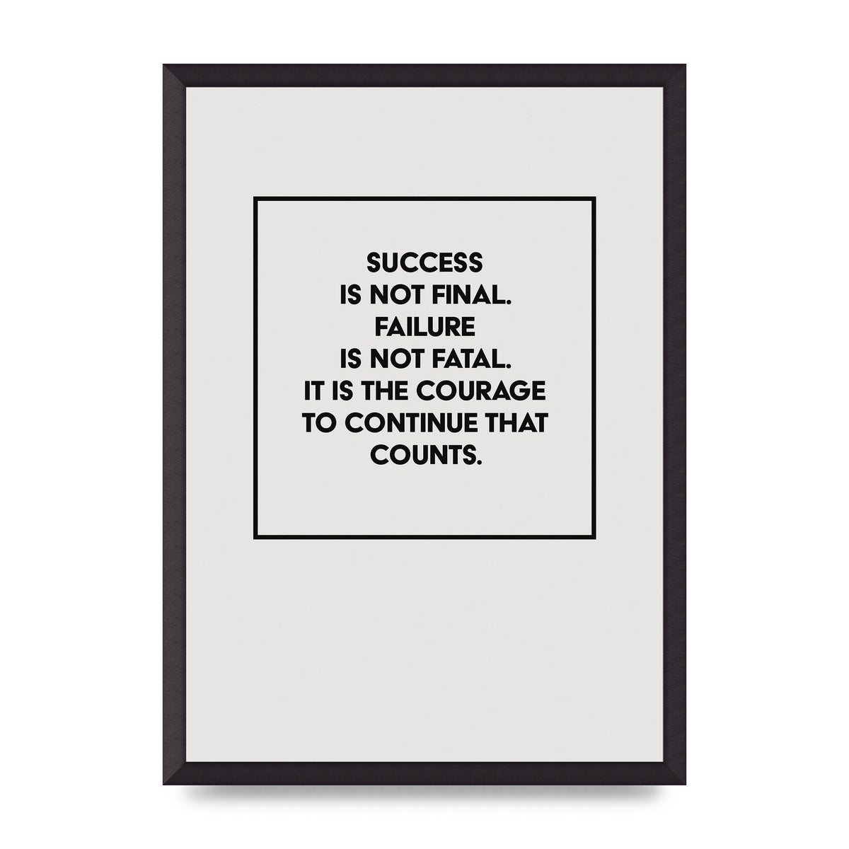 Courage To Continue Square" Printed Poster - A2 framed