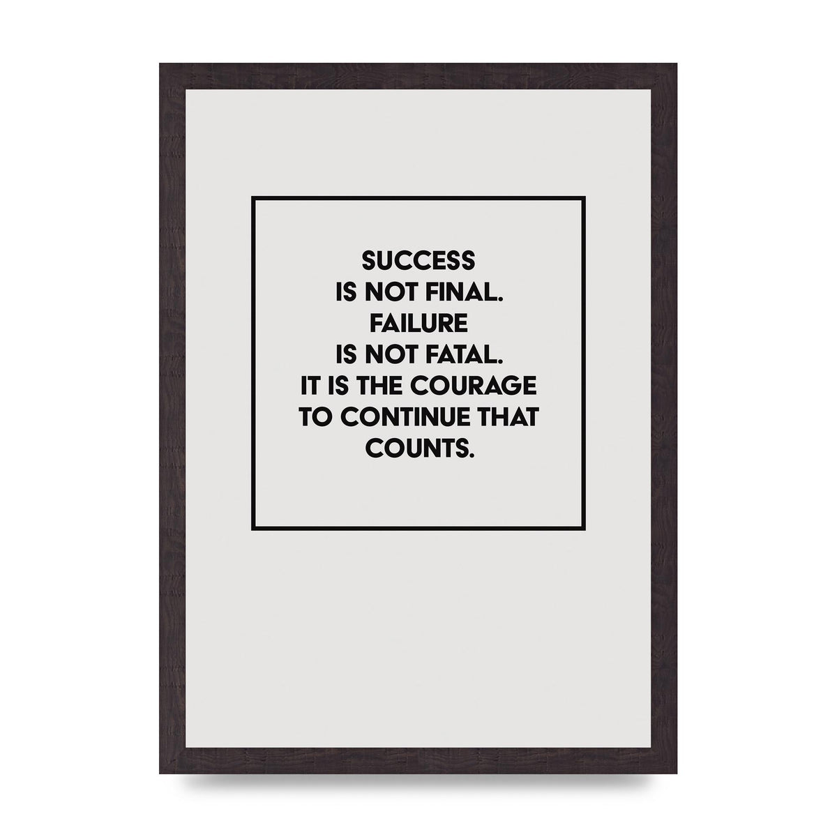 Courage To Continue Square" Printed Poster - A3 framed