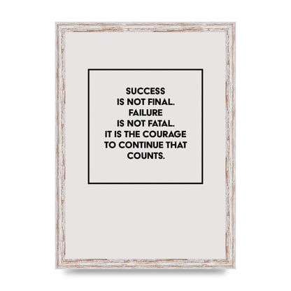 Courage To Continue Square" Printed Poster - A3 framed