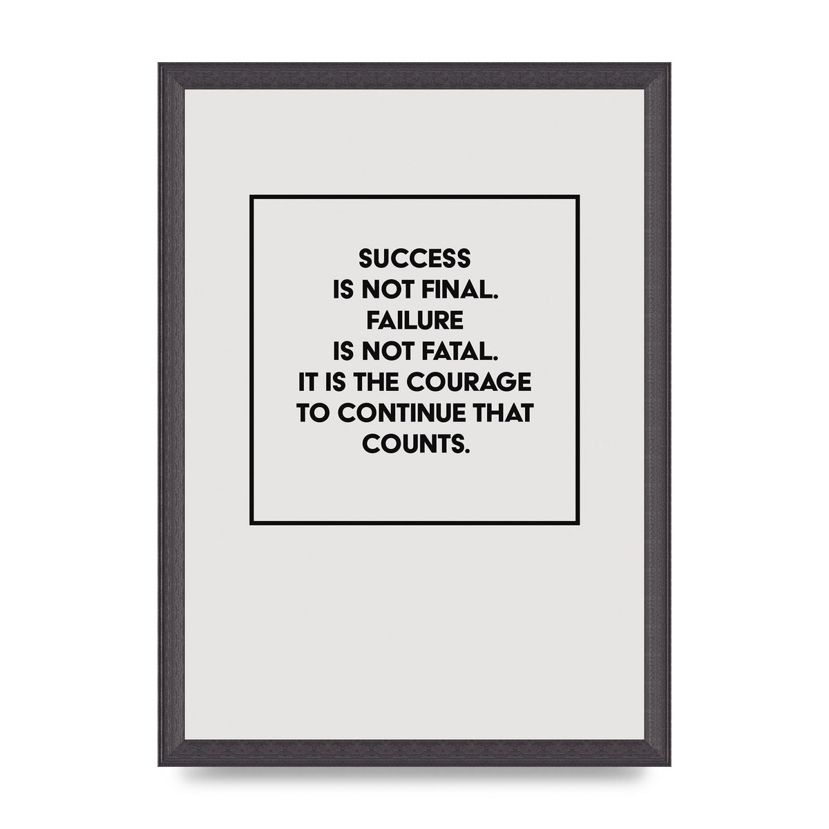 Courage To Continue Square" Printed Poster - A3 framed