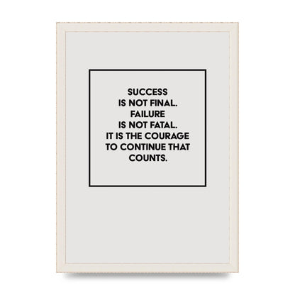 Courage To Continue Square" Printed Poster - A3 framed