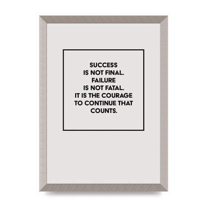 Courage To Continue Square" Printed Poster - A3 framed