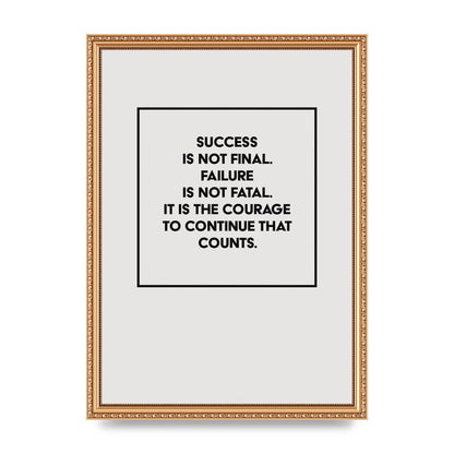 Courage To Continue Square" Printed Poster - A3 framed