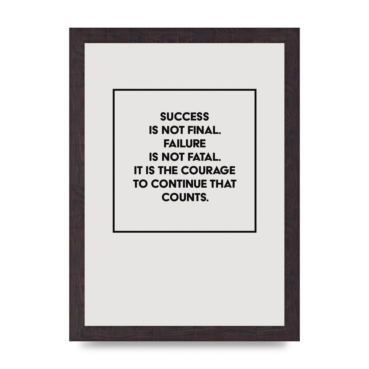 Courage To Continue Square" Printed Poster - A4 framed