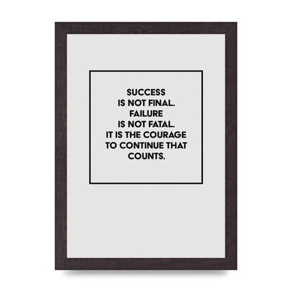 Courage To Continue Square" Printed Poster - A4 framed