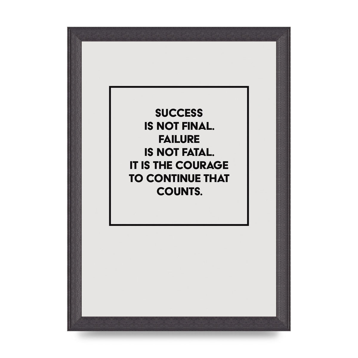 Courage To Continue Square" Printed Poster - A4 framed