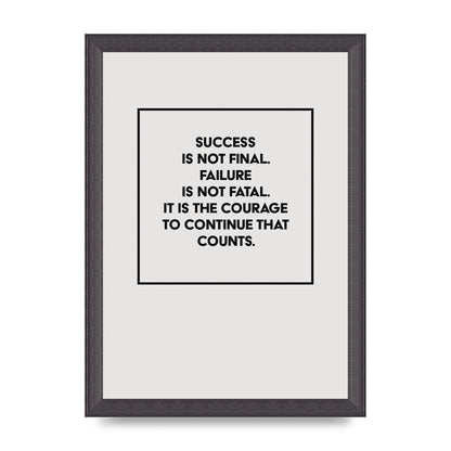 Courage To Continue Square" Printed Poster - A4 framed