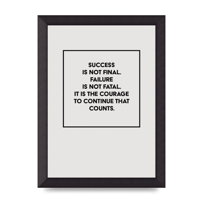 Courage To Continue Square" Printed Poster - A4 framed