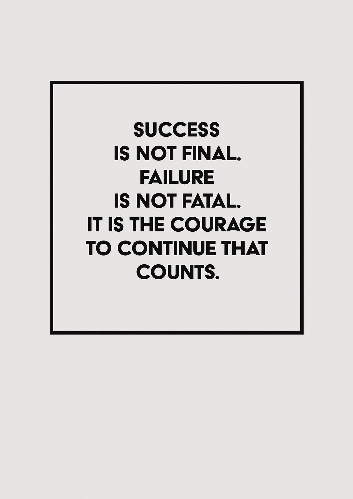 Courage To Continue Square" Printed Poster - detail
