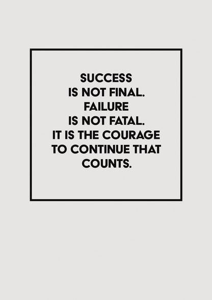Courage To Continue Square" Printed Poster - detail