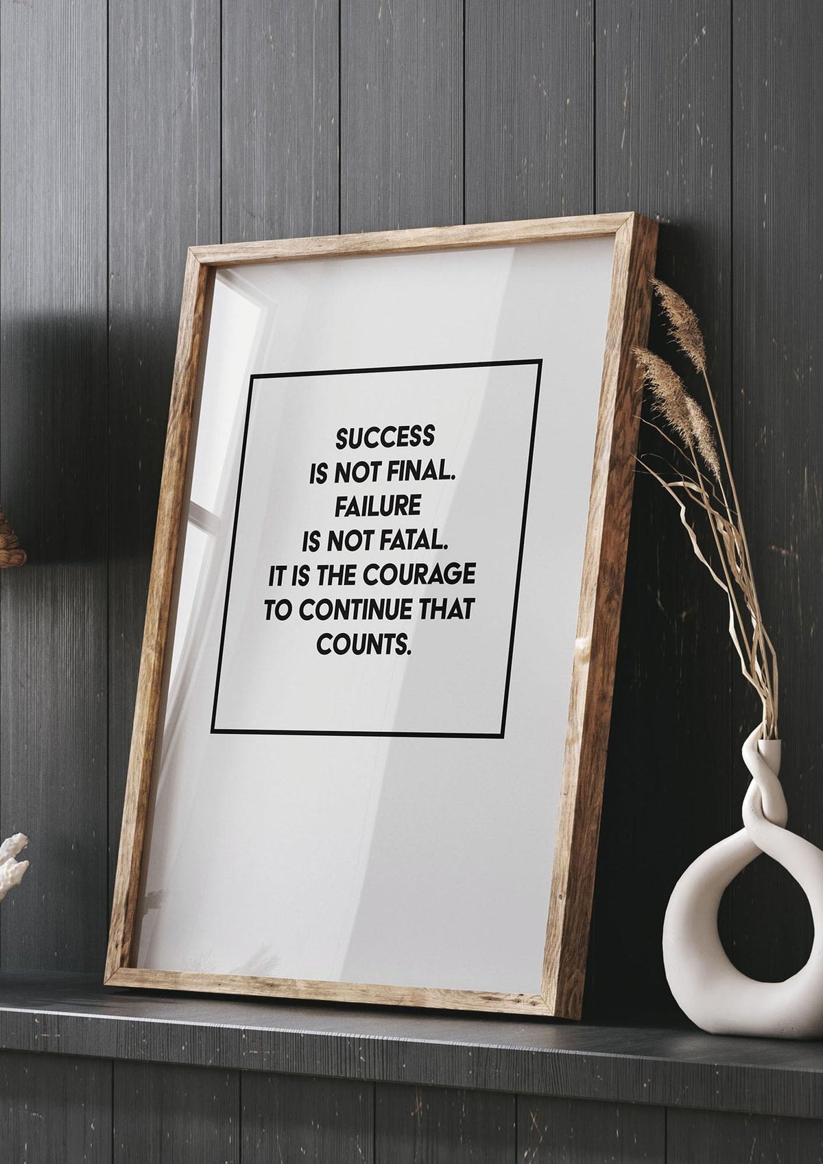 Courage To Continue Square" Printed Poster - living room 3
