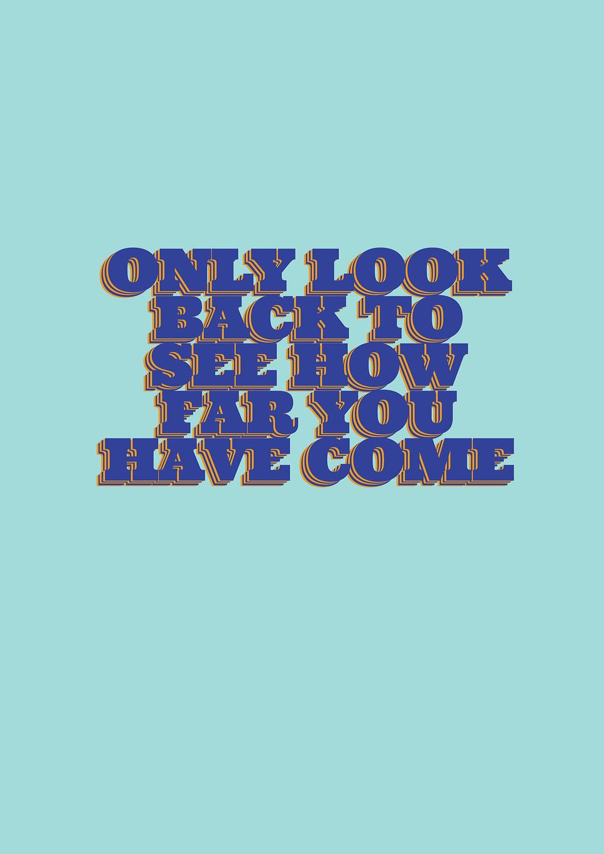 LoOK Back Inspirational Quote" Wall Art - detail
