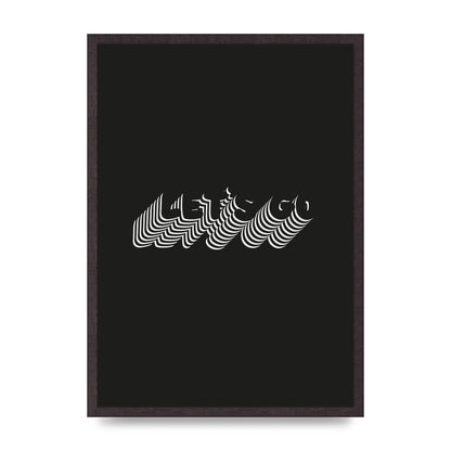Lets Go Illusion Black White" Wall Art - A2 framed
