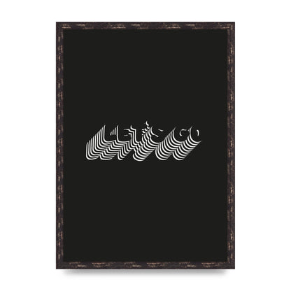 Lets Go Illusion Black White" Wall Art - A2 framed