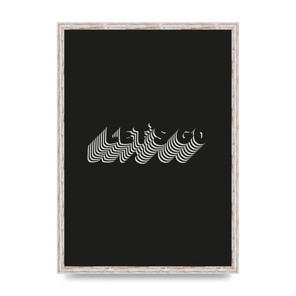 Lets Go Illusion Black White" Wall Art - A2 framed