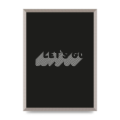 Lets Go Illusion Black White" Wall Art - A2 framed