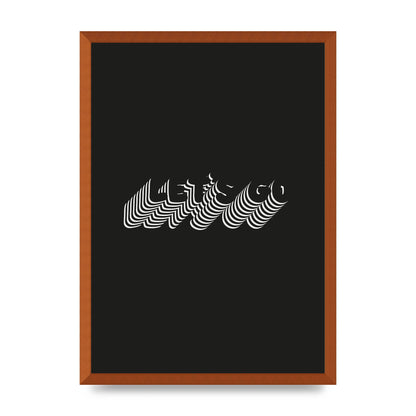 Lets Go Illusion Black White" Wall Art - A2 framed