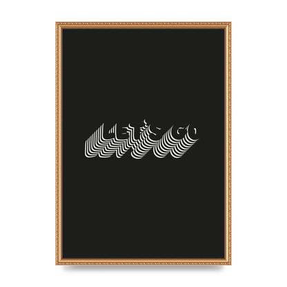 Lets Go Illusion Black White" Wall Art - A2 framed