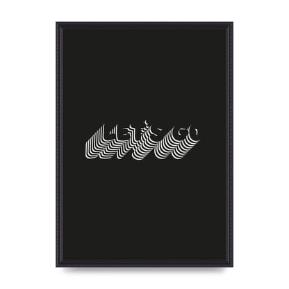 Lets Go Illusion Black White" Wall Art - A2 framed