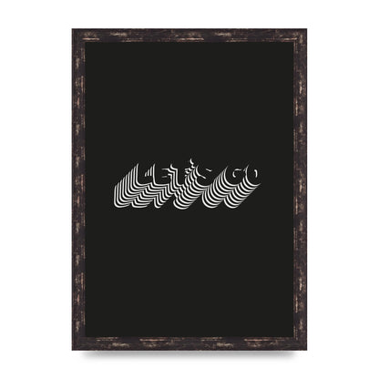 Lets Go Illusion Black White" Wall Art - A3 framed