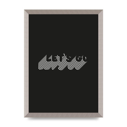 Lets Go Illusion Black White" Wall Art - A3 framed