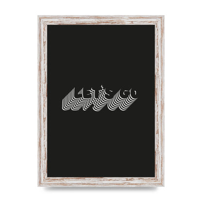 Lets Go Illusion Black White" Wall Art - A4 framed
