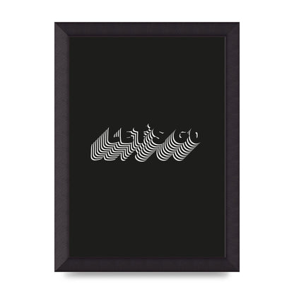 Lets Go Illusion Black White" Wall Art - A4 framed