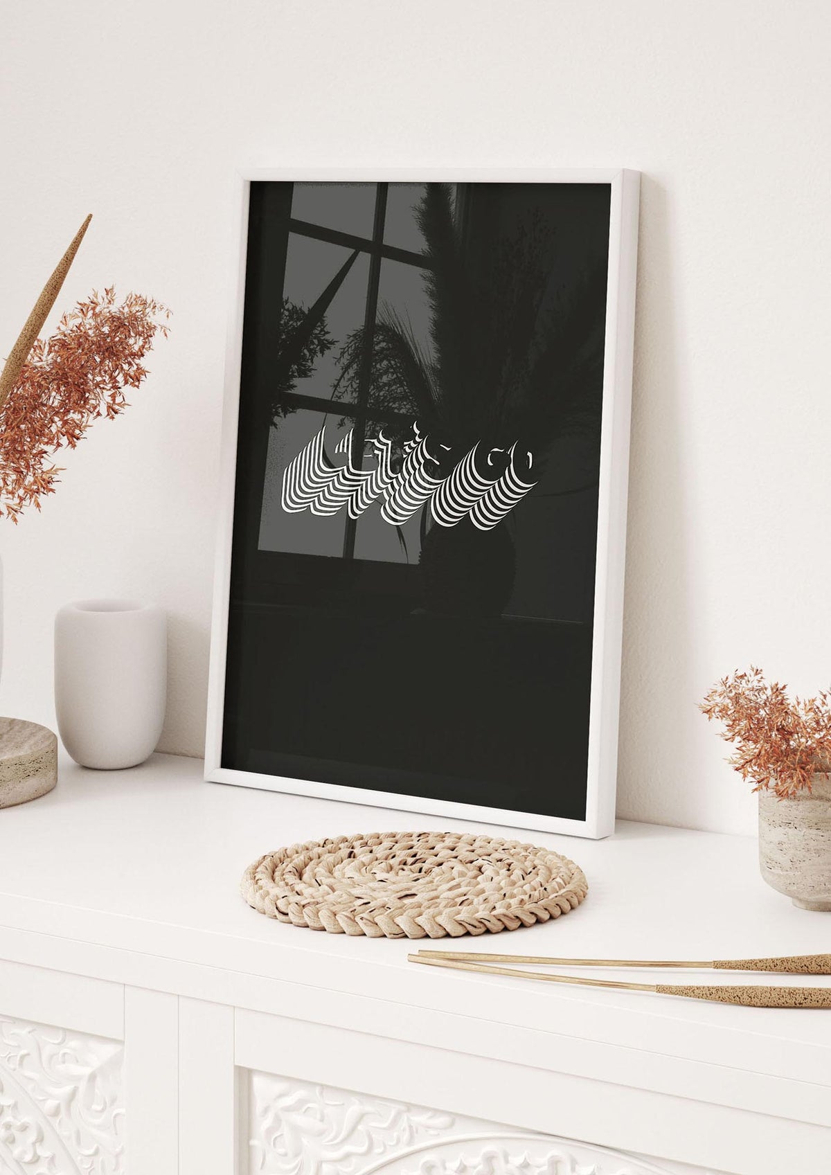Lets Go Illusion Black White" Wall Art - hall 1