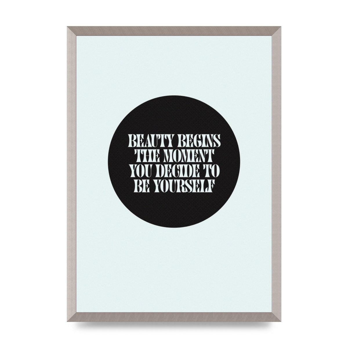 Beauty Begins Halftone Quote" Art For The Home - A2 framed
