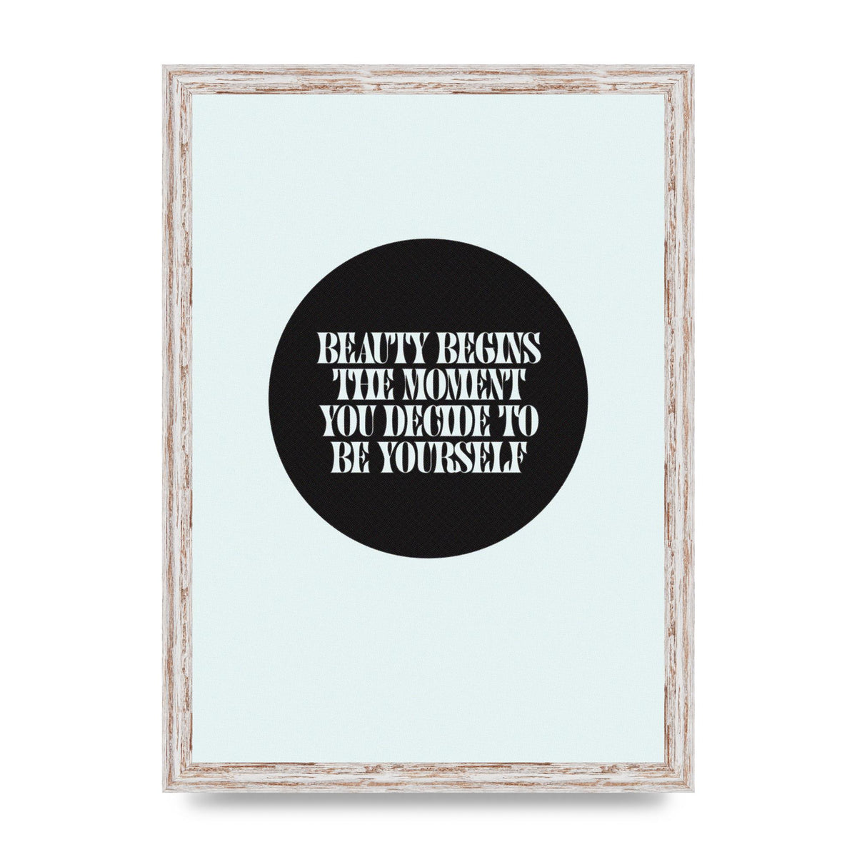 Beauty Begins Halftone Quote" Art For The Home - A3 framed
