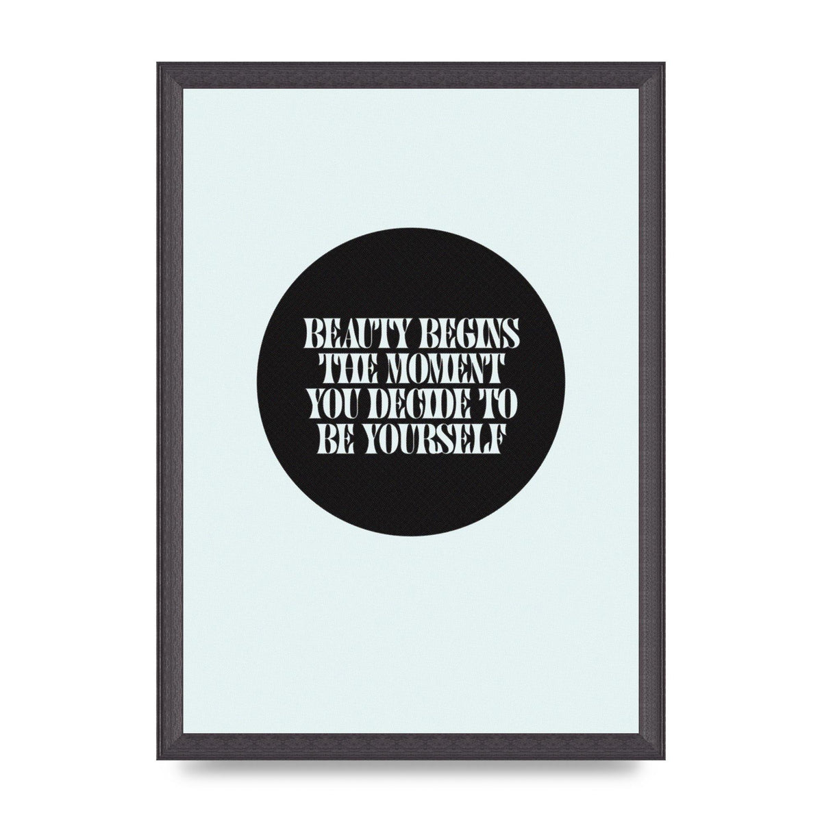 Beauty Begins Halftone Quote" Art For The Home - A3 framed