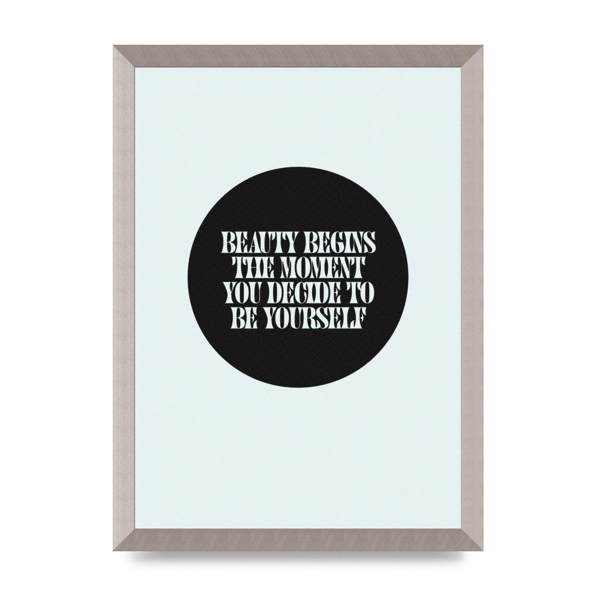 Beauty Begins Halftone Quote" Art For The Home - A3 framed