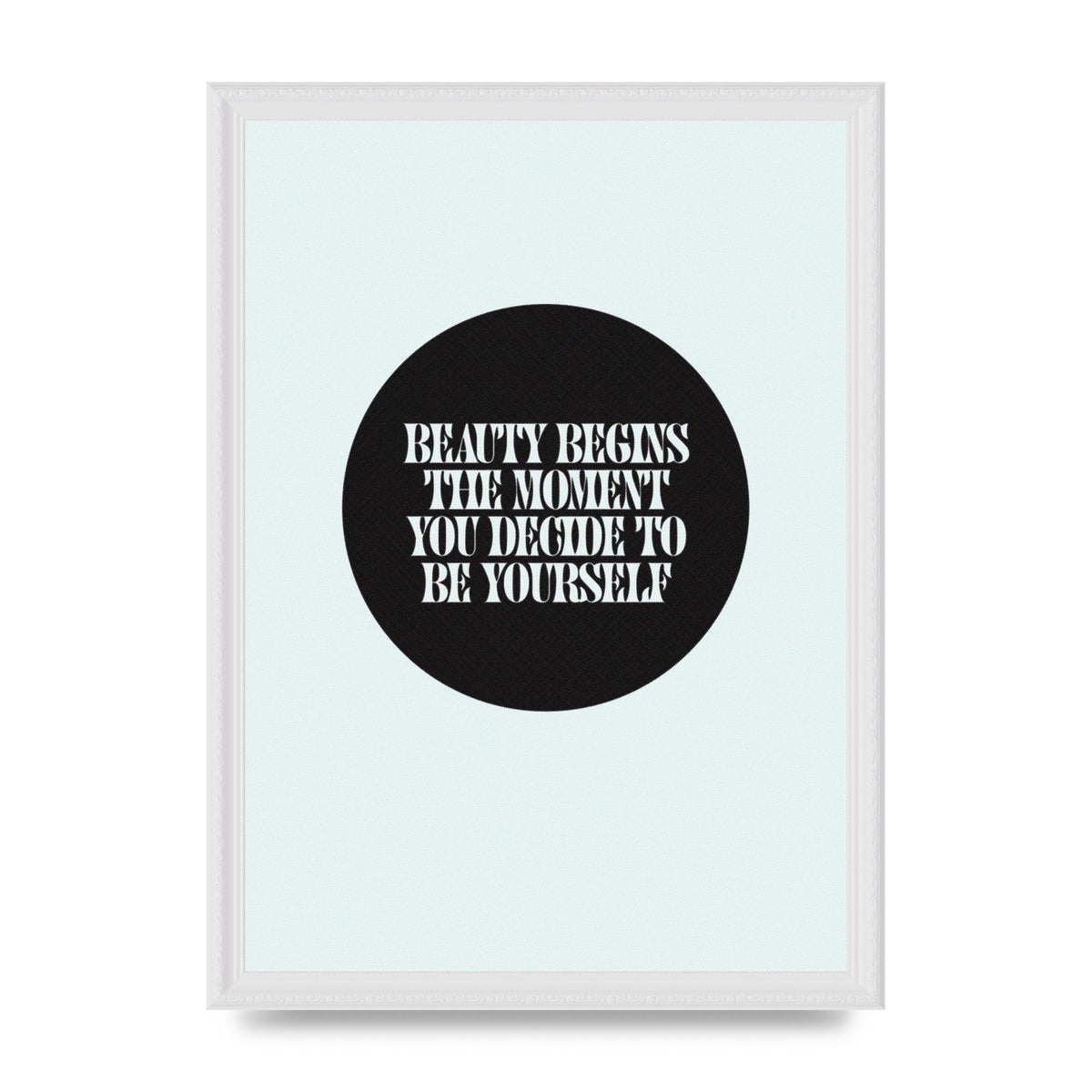 Beauty Begins Halftone Quote" Art For The Home - A3 framed