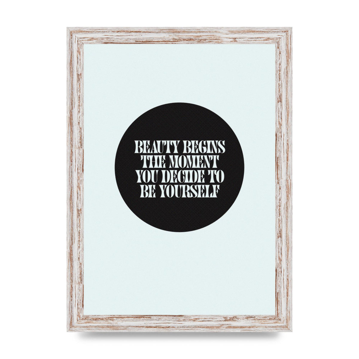 Beauty Begins Halftone Quote" Art For The Home - A4 framed