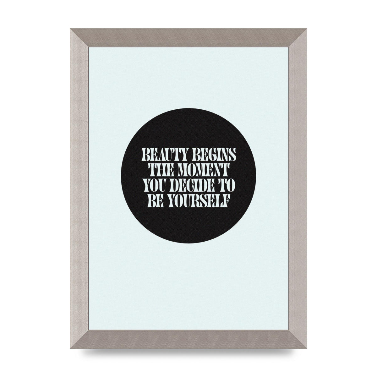 Beauty Begins Halftone Quote" Art For The Home - A4 framed