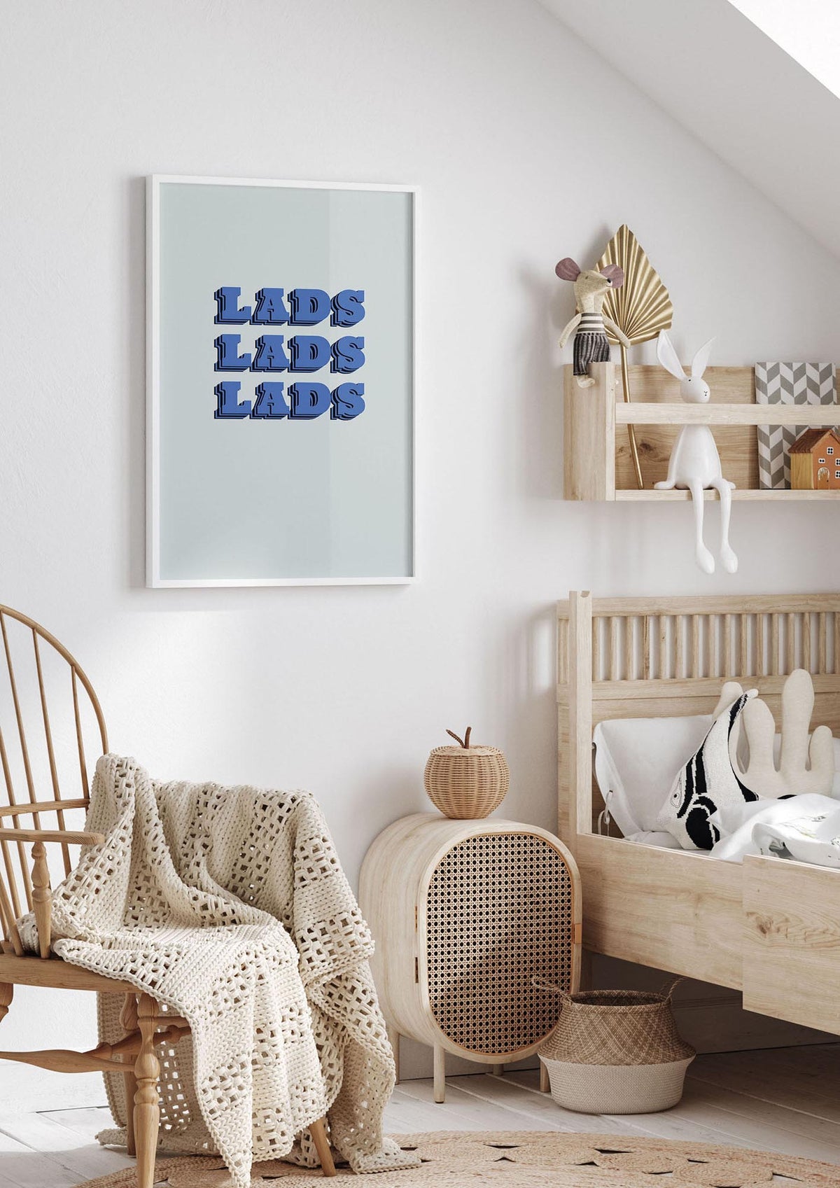 Lads Lads Lads" Printed Poster - nursery 1