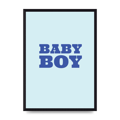 Kids Room Baby Boy Nursery Art For The Home - A3 framed