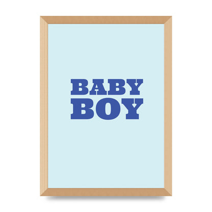 Kids Room Baby Boy Nursery Art For The Home - A3 framed