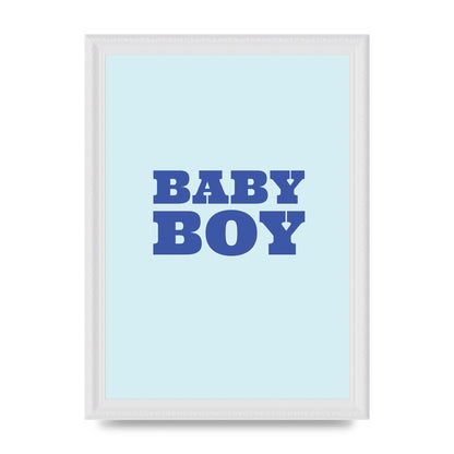 Kids Room Baby Boy Nursery Art For The Home - A4 framed