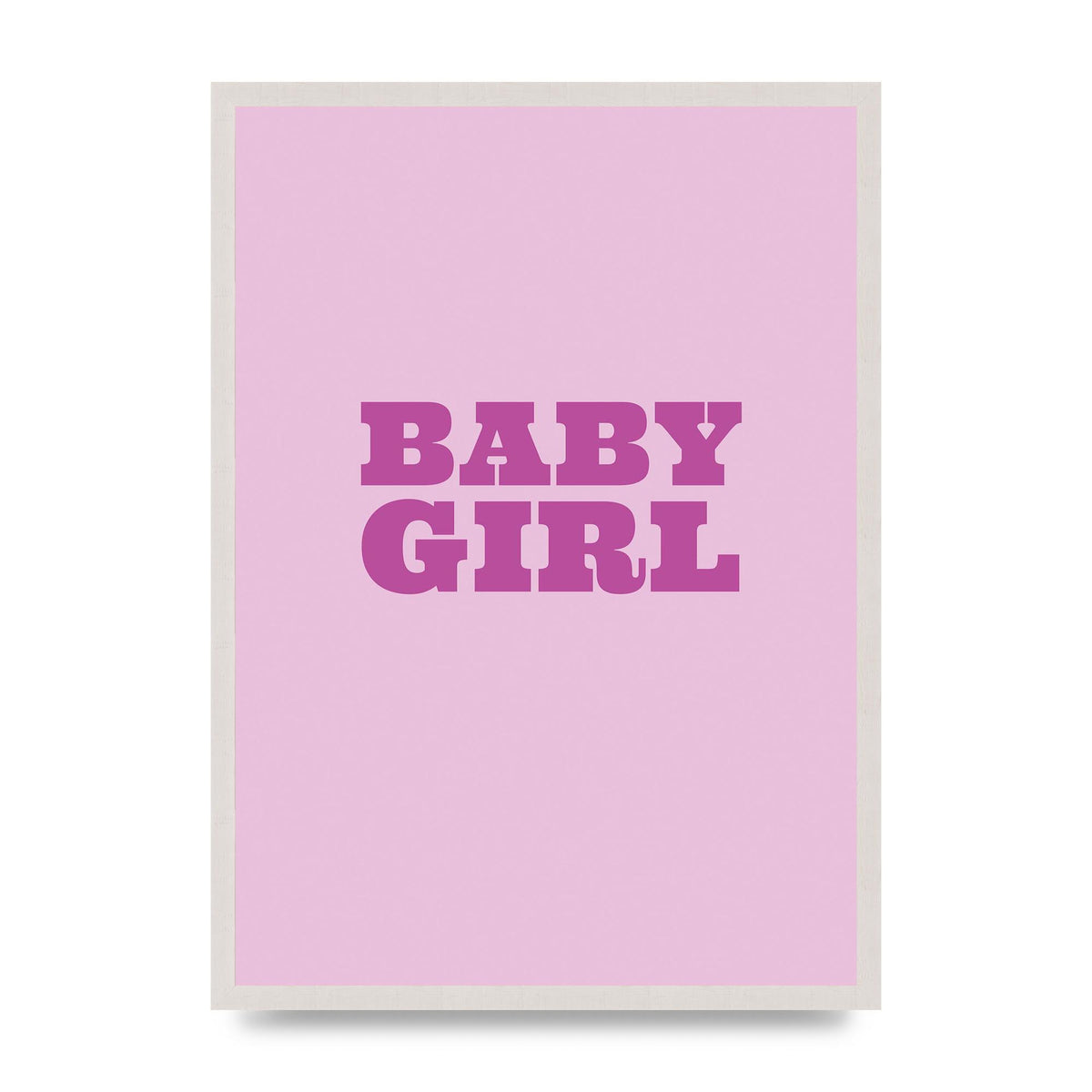 Kids Room Baby Girl Nursery Printed Poster - A2 framed