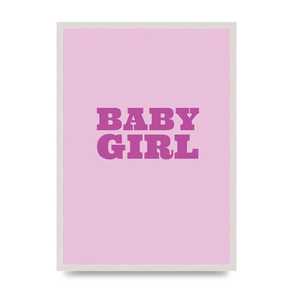 Kids Room Baby Girl Nursery Printed Poster - A2 framed