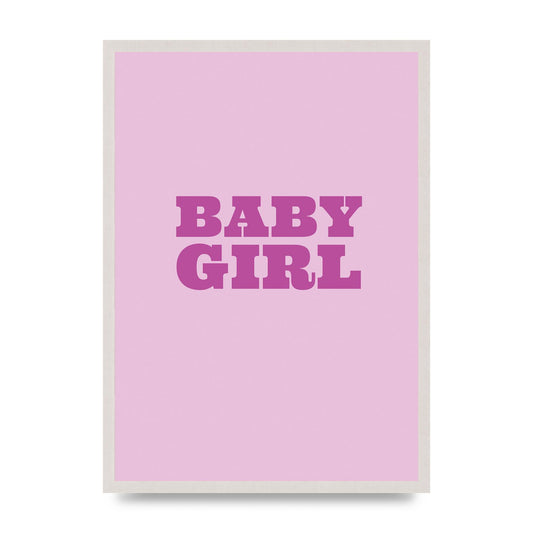 Kids Room Baby Girl Nursery print in an A2 white saw cut grain frame